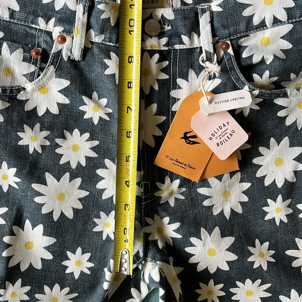 NWT Holiday Boileau denim daisy straight leg jeans size  29 - Picture 8 of 12